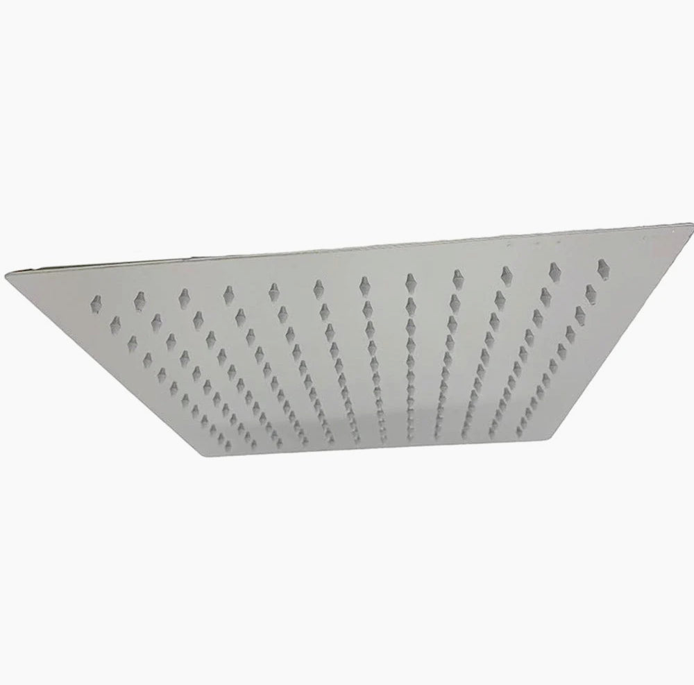 Soffione per doccia slim quadrato 30x30 cm – Effetto pioggia, cromato, attacco 1/2' - ambraled