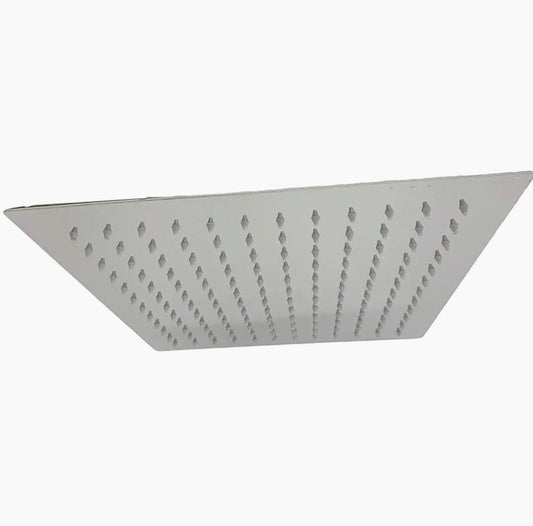 Soffione per doccia slim quadrato 30x30 cm – Effetto pioggia, cromato, attacco 1/2' - ambraled