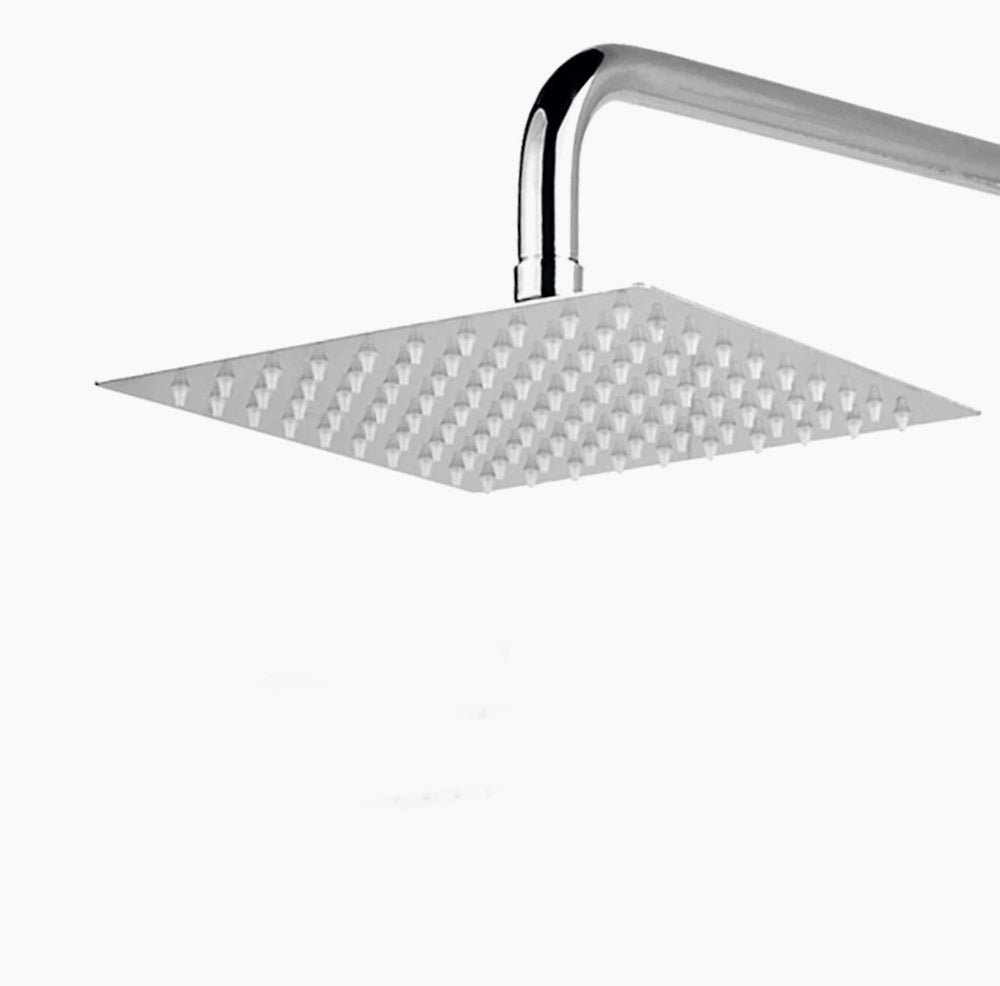 Soffione per doccia slim quadrato 30x30 cm – Effetto pioggia, cromato, attacco 1/2' - ambraled