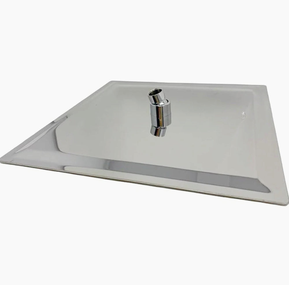Soffione per doccia slim quadrato 30x30 cm – Effetto pioggia, cromato, attacco 1/2' - ambraled