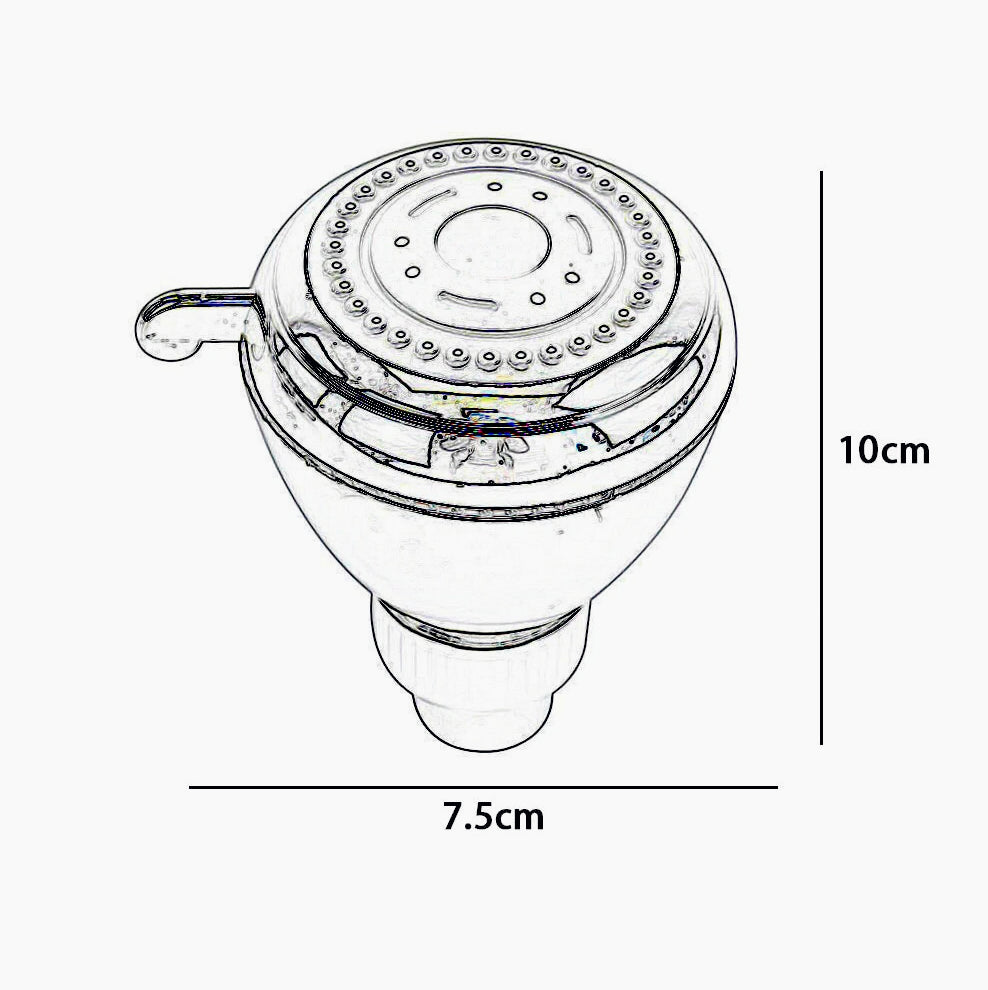 Soffione per doccia tondo 7,5 cm – Multigetto con regolatore del getto - ambraled