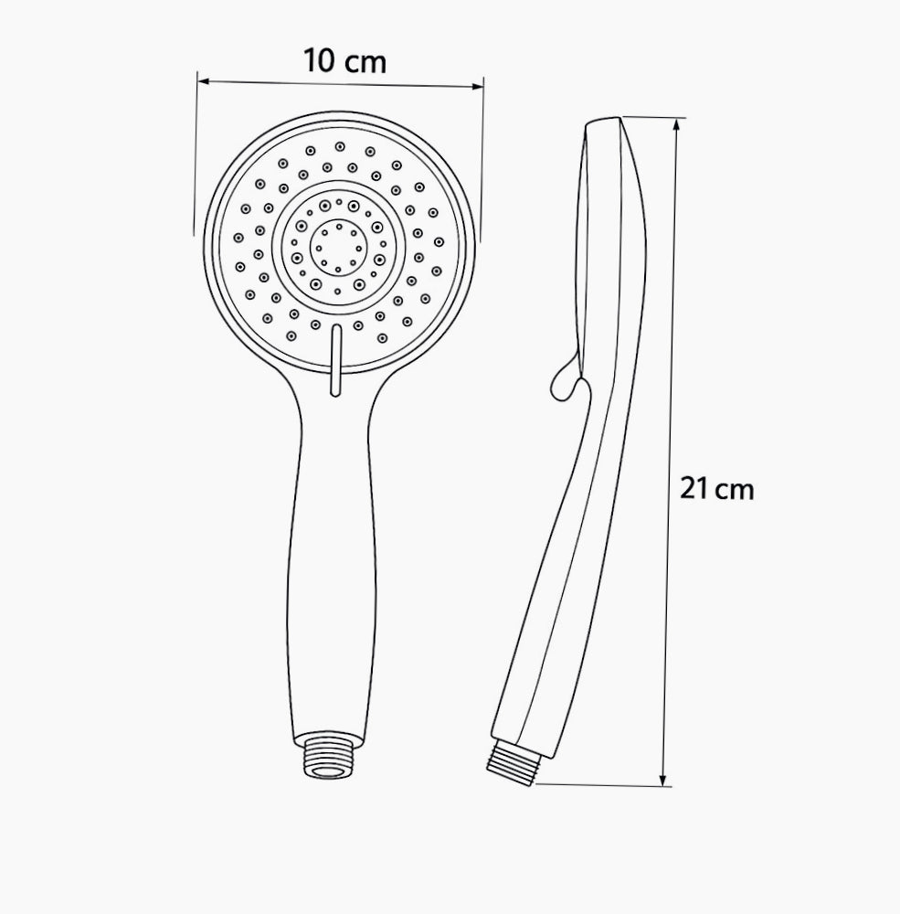 Soffione per vasca da bagno e doccia – Getto regolabile - ambraled