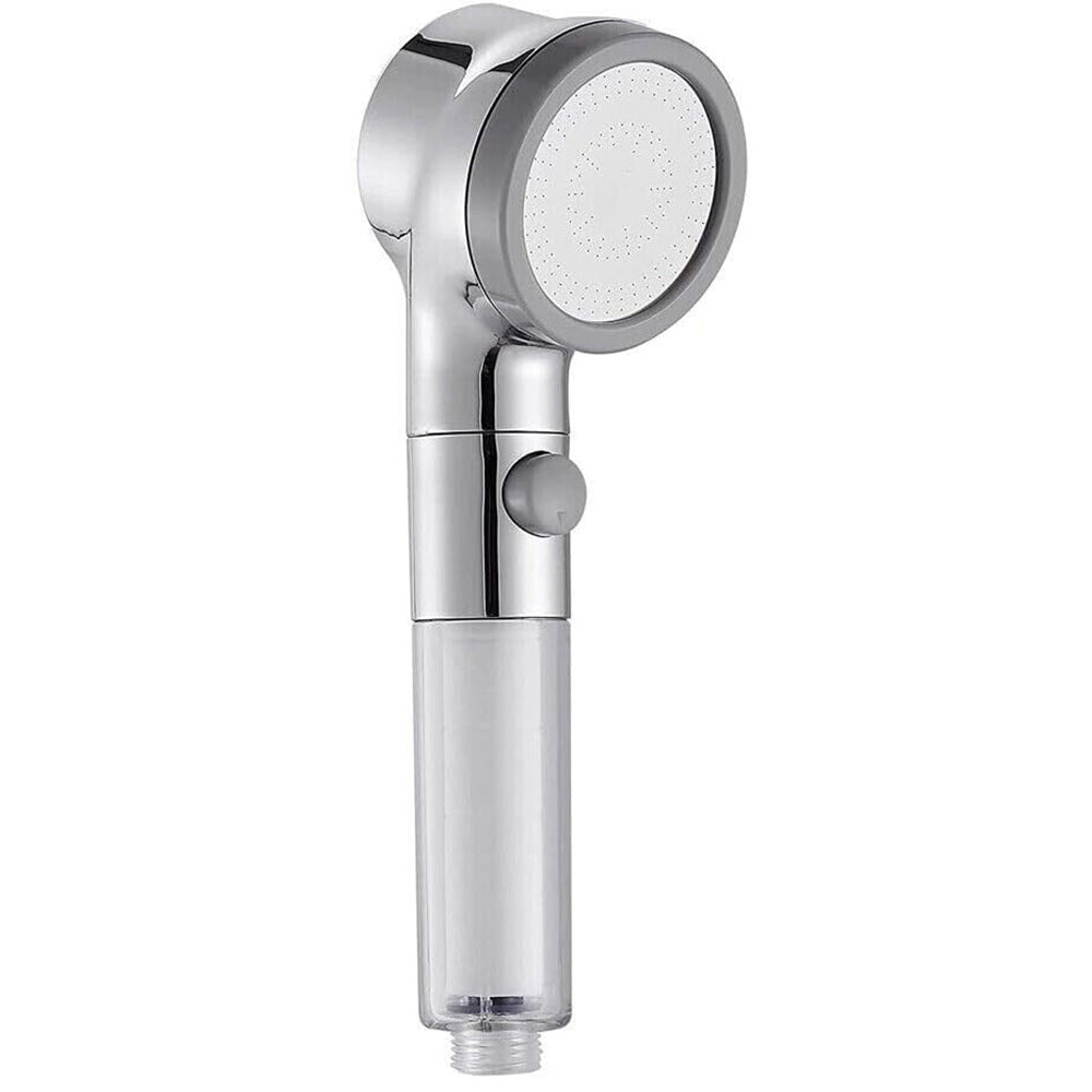 Soffione doccia con filtro anticalcare 3 getti d'acqua tasto ON/OFF - ambraled