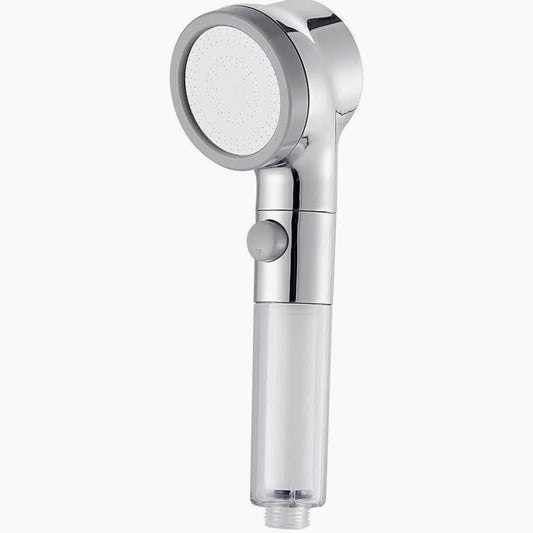 Soffione doccia con filtro anticalcare 3 getti d'acqua tasto ON/OFF - ambraled