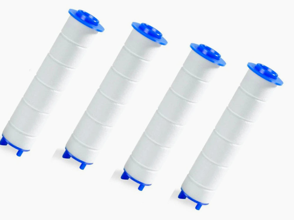 Soffione doccia con filtro anticalcare 3 getti d'acqua tasto ON/OFF - ambraled