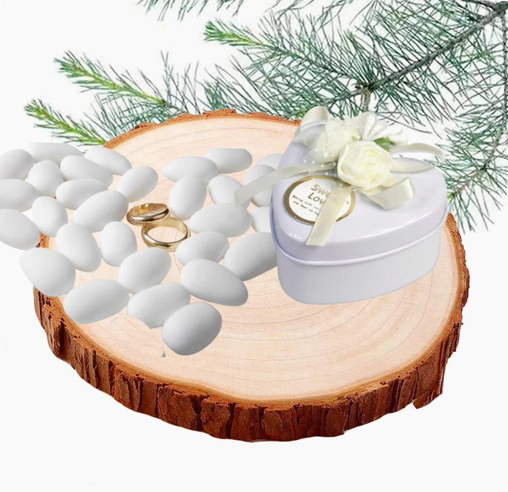12 scatoline portaconfetti cuore – bomboniere per matrimonio e comunione (60 caratteri) - ambraled
