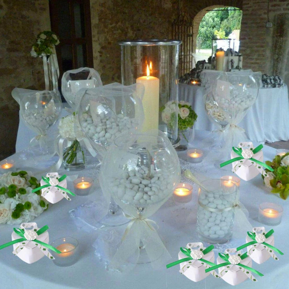 12 scatoline portaconfetti a cuore – bomboniere per promessa di matrimonio - ambraled
