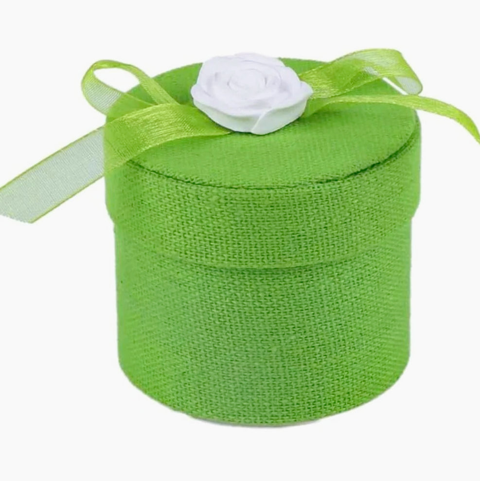 Set 12 scatoline portaconfetti rotonde, ideali come bomboniere per promessa di matrimonio - ambraled