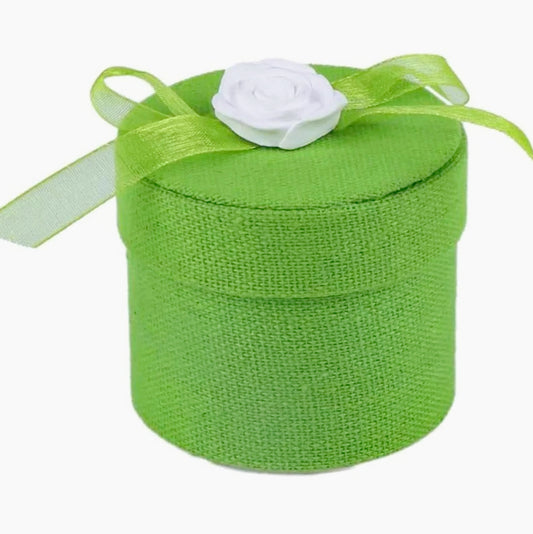 Set 12 scatoline portaconfetti rotonde, ideali come bomboniere per promessa di matrimonio - ambraled