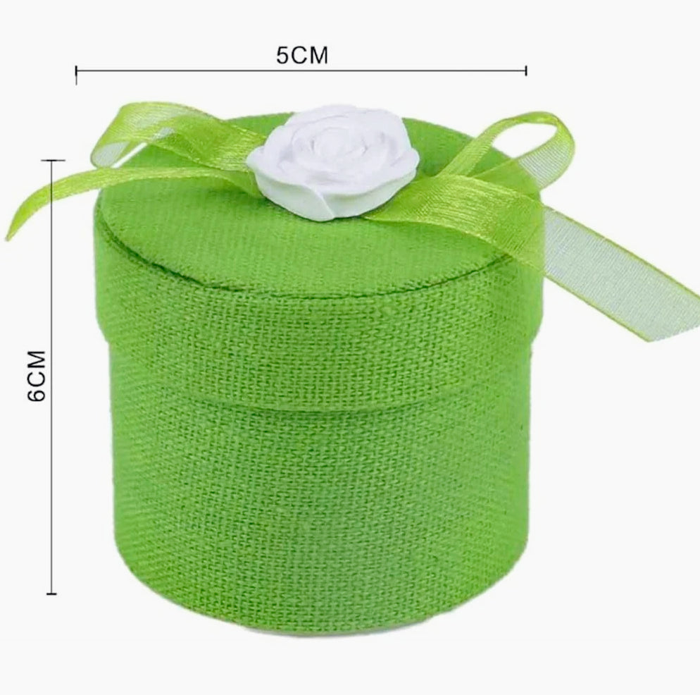Set 12 scatoline portaconfetti rotonde, ideali come bomboniere per promessa di matrimonio - ambraled
