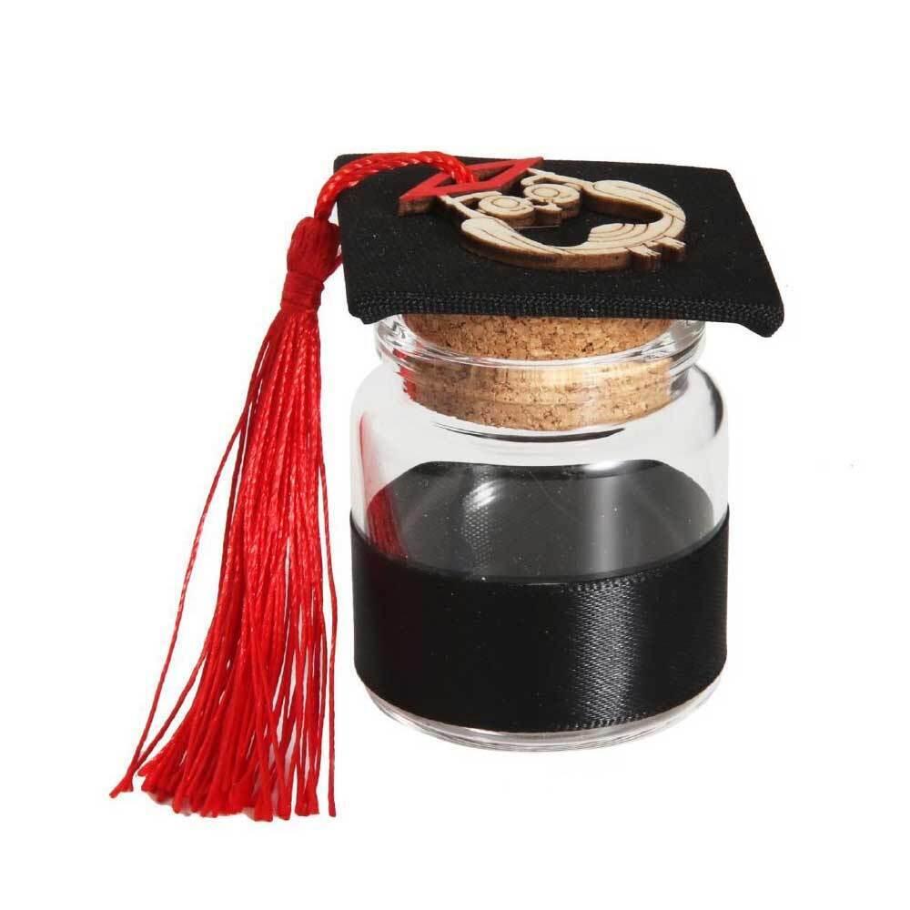 Bomboniere 12 pezzi – barattoli vetro portaconfetti per laurea - ambraled