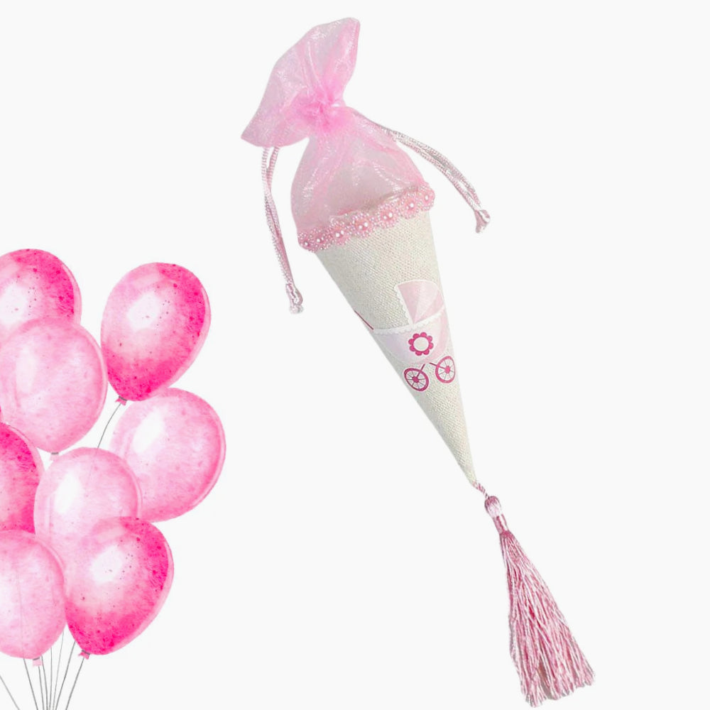 Coni portaconfetti – battesimo, nascita & baby shower rosa & celeste - ambraled