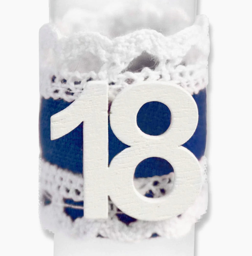 Set 12 bomboniere-portaconfetti a forma di provetta in vetro con tappo, perfette per i 18 anni - ambraled
