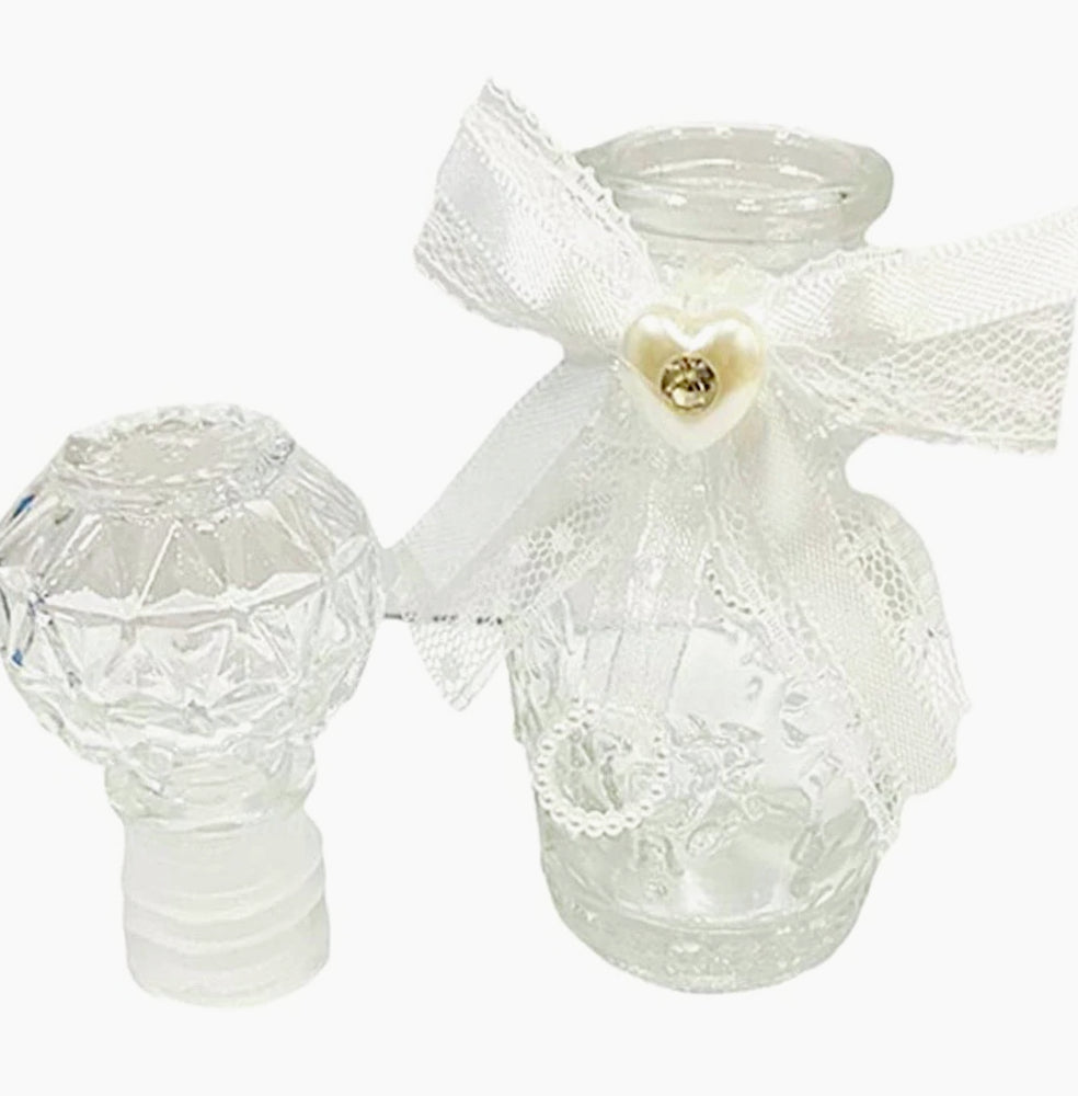 Set 12 bottigliette in vetro per liquori (Whisky, Cognac), perfette come bomboniere - ambraled