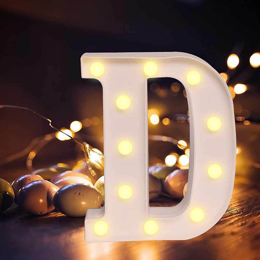 Lettere luminose LED alfabeto A-Z – Luce calda per decorazione casa, compleanni, nozze, feste, bar e eventi - ambraled