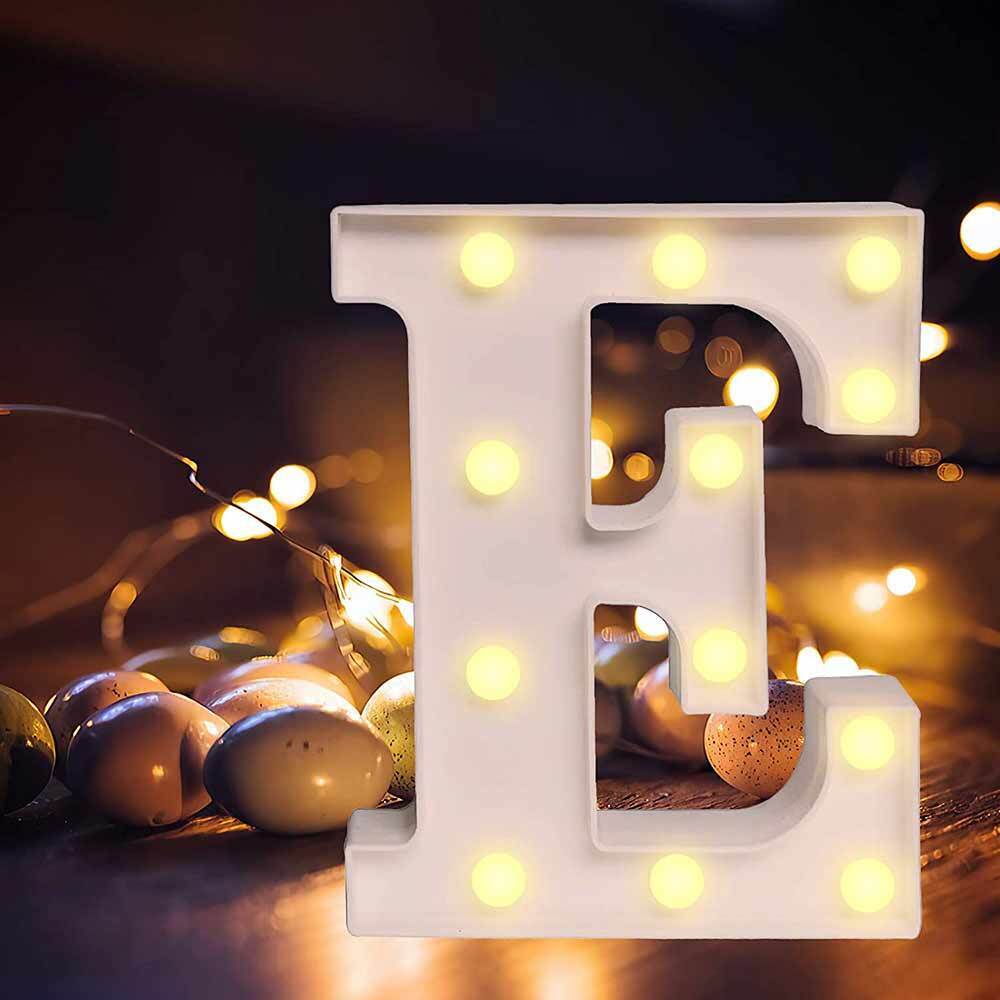Lettere luminose LED alfabeto A-Z – Luce calda per decorazione casa, compleanni, nozze, feste, bar e eventi - ambraled