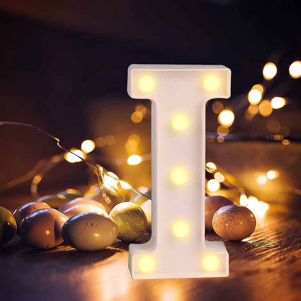 Lettere luminose LED alfabeto A-Z – Luce calda per decorazione casa, compleanni, nozze, feste, bar e eventi - ambraled