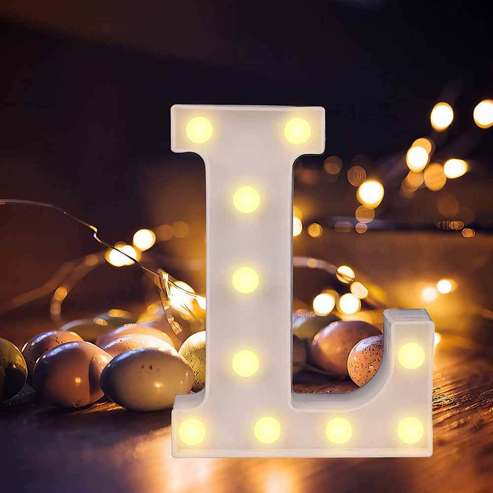 Lettere luminose LED alfabeto A-Z – Luce calda per decorazione casa, compleanni, nozze, feste, bar e eventi - ambraled