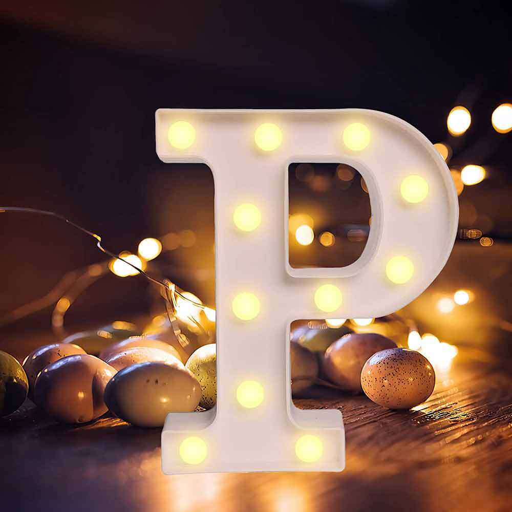 Lettere luminose LED alfabeto A-Z – Luce calda per decorazione casa, compleanni, nozze, feste, bar e eventi - ambraled