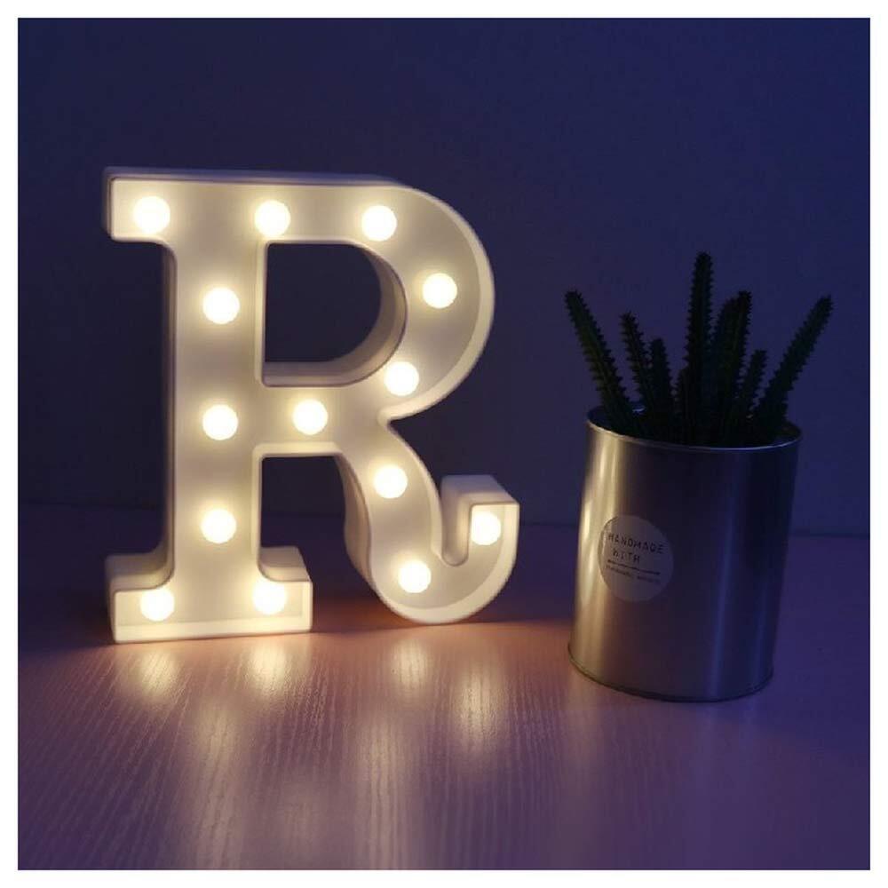 Lettere luminose LED alfabeto A-Z – Luce calda per decorazione casa, compleanni, nozze, feste, bar e eventi - ambraled