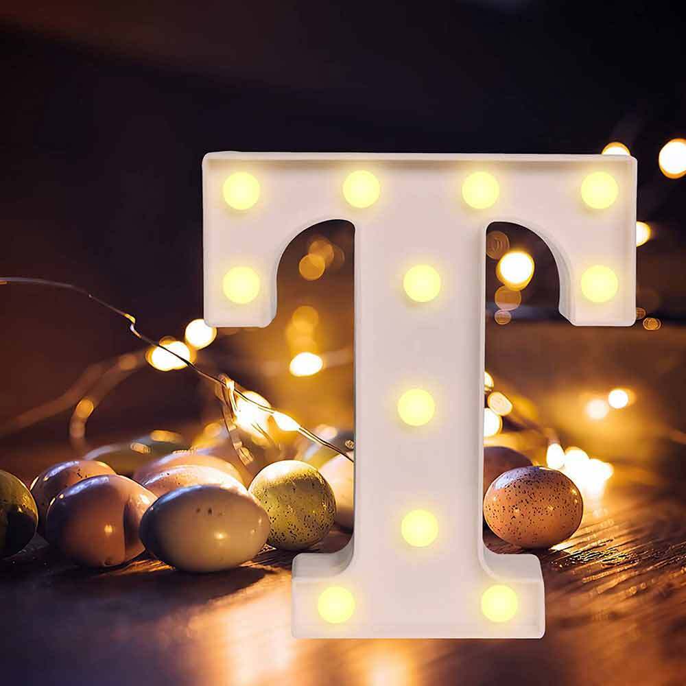 Lettere luminose LED alfabeto A-Z – Luce calda per decorazione casa, compleanni, nozze, feste, bar e eventi - ambraled