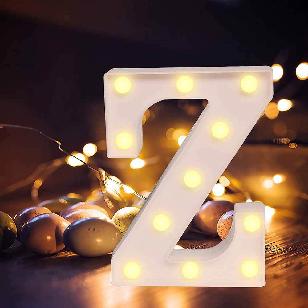 Lettere luminose LED alfabeto A-Z – Luce calda per decorazione casa, compleanni, nozze, feste, bar e eventi - ambraled