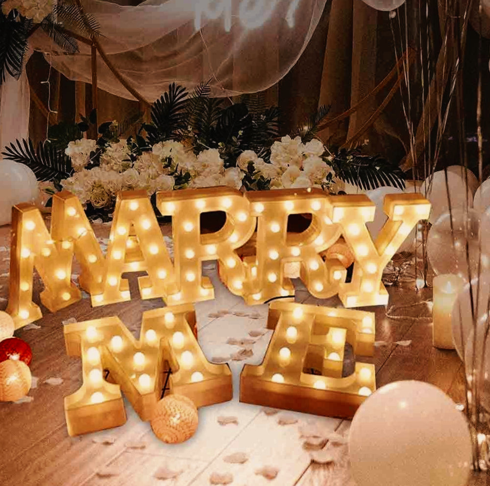 Lettere luminose LED alfabeto A-Z – Luce calda per decorazione casa, compleanni, nozze, feste, bar e eventi - ambraled