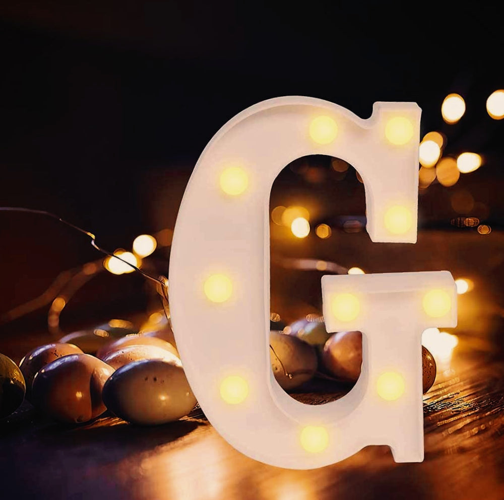 Lettere luminose LED alfabeto A-Z – Luce calda per decorazione casa, compleanni, nozze, feste, bar e eventi - ambraled