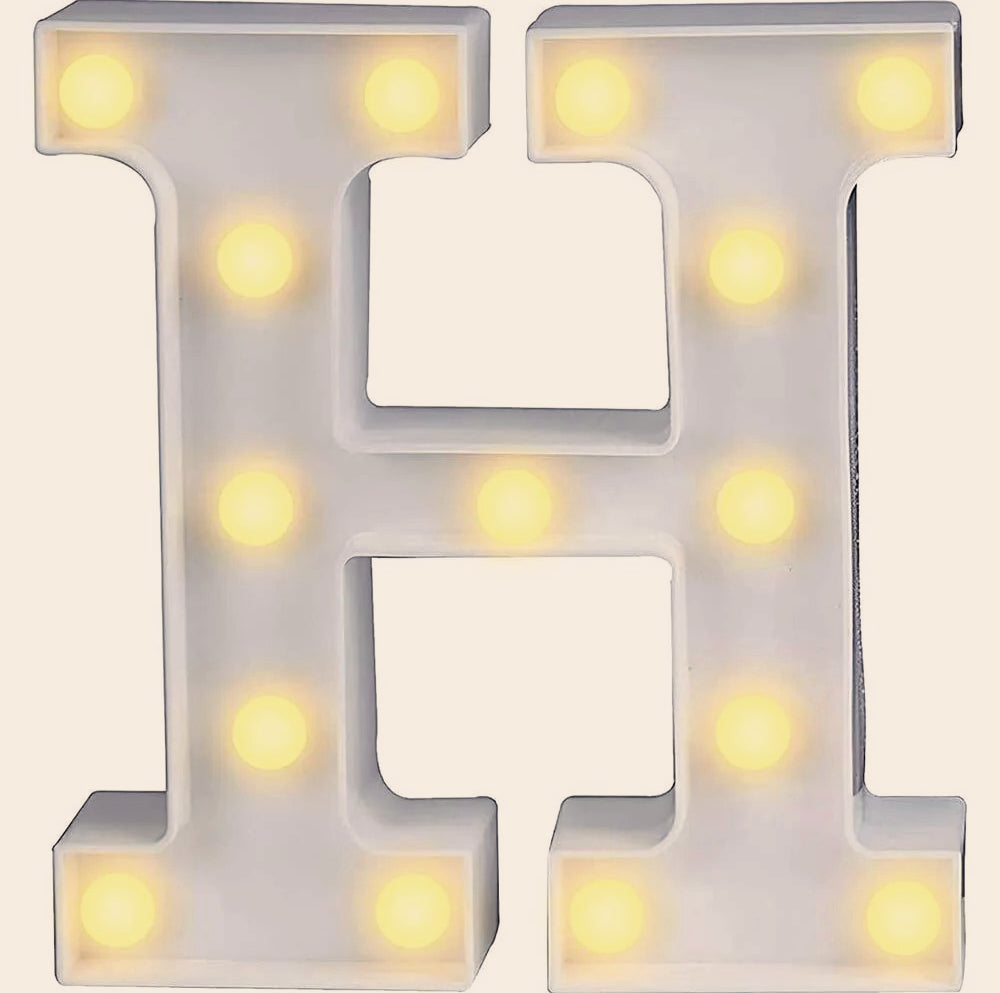 Lettere luminose LED alfabeto A-Z – Luce calda per decorazione casa, compleanni, nozze, feste, bar e eventi - ambraled