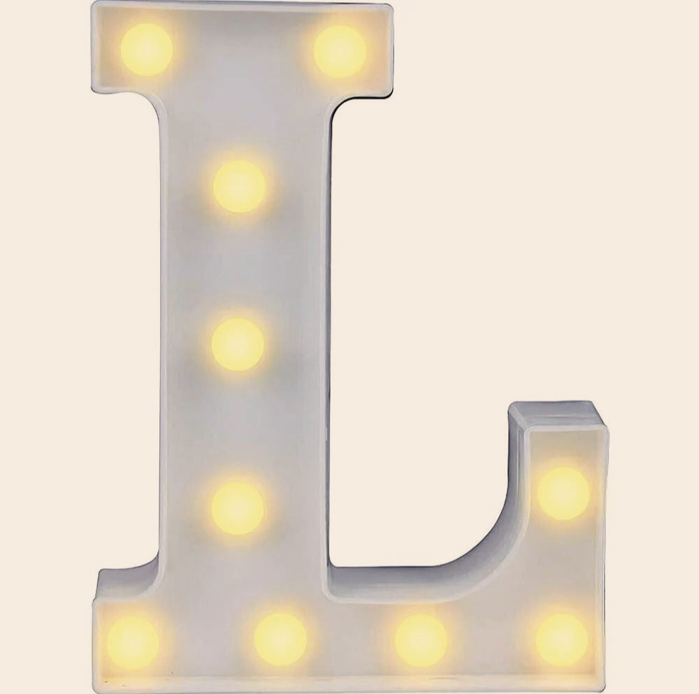 Lettere luminose LED alfabeto A-Z – Luce calda per decorazione casa, compleanni, nozze, feste, bar e eventi - ambraled