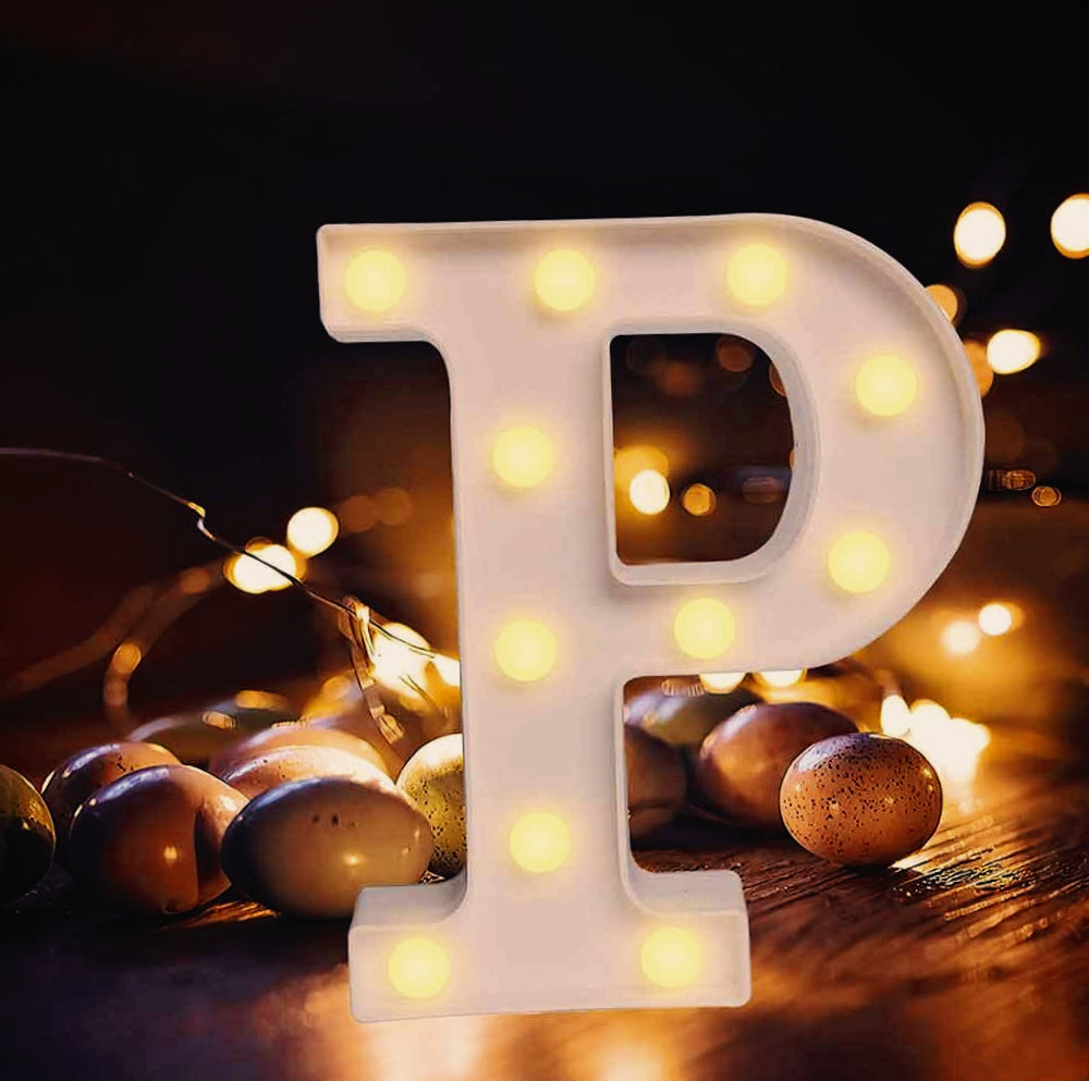 Lettere luminose LED alfabeto A-Z – Luce calda per decorazione casa, compleanni, nozze, feste, bar e eventi - ambraled