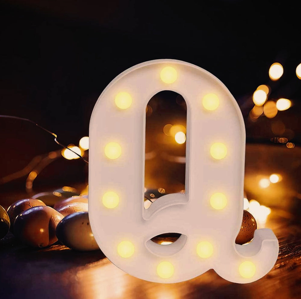 Lettere luminose LED alfabeto A-Z – Luce calda per decorazione casa, compleanni, nozze, feste, bar e eventi - ambraled