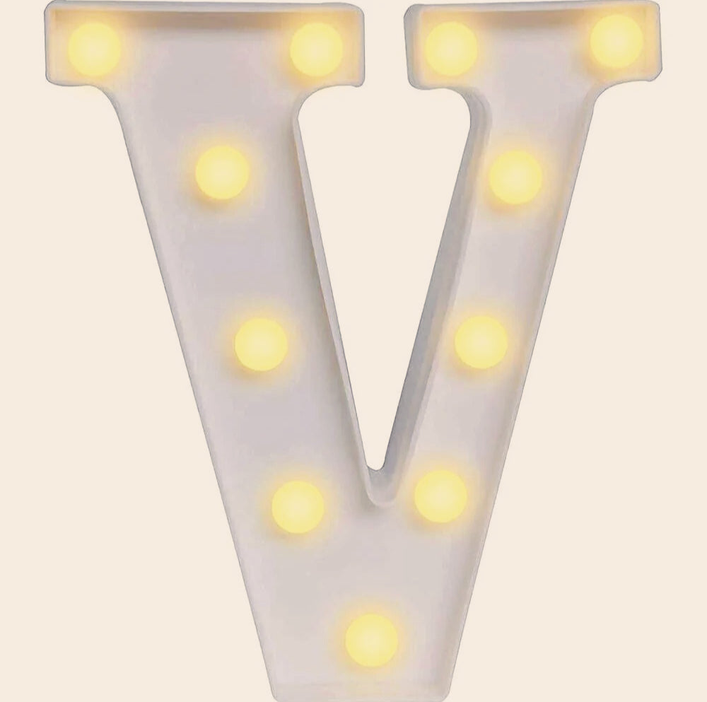Lettere luminose LED alfabeto A-Z – Luce calda per decorazione casa, compleanni, nozze, feste, bar e eventi - ambraled