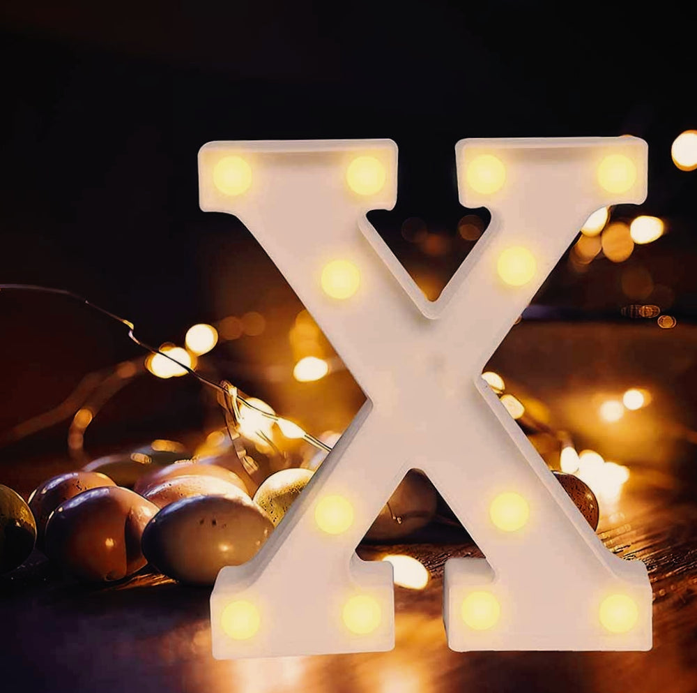Lettere luminose LED alfabeto A-Z – Luce calda per decorazione casa, compleanni, nozze, feste, bar e eventi - ambraled
