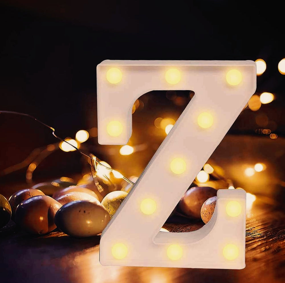 Lettere luminose LED alfabeto A-Z – Luce calda per decorazione casa, compleanni, nozze, feste, bar e eventi - ambraled