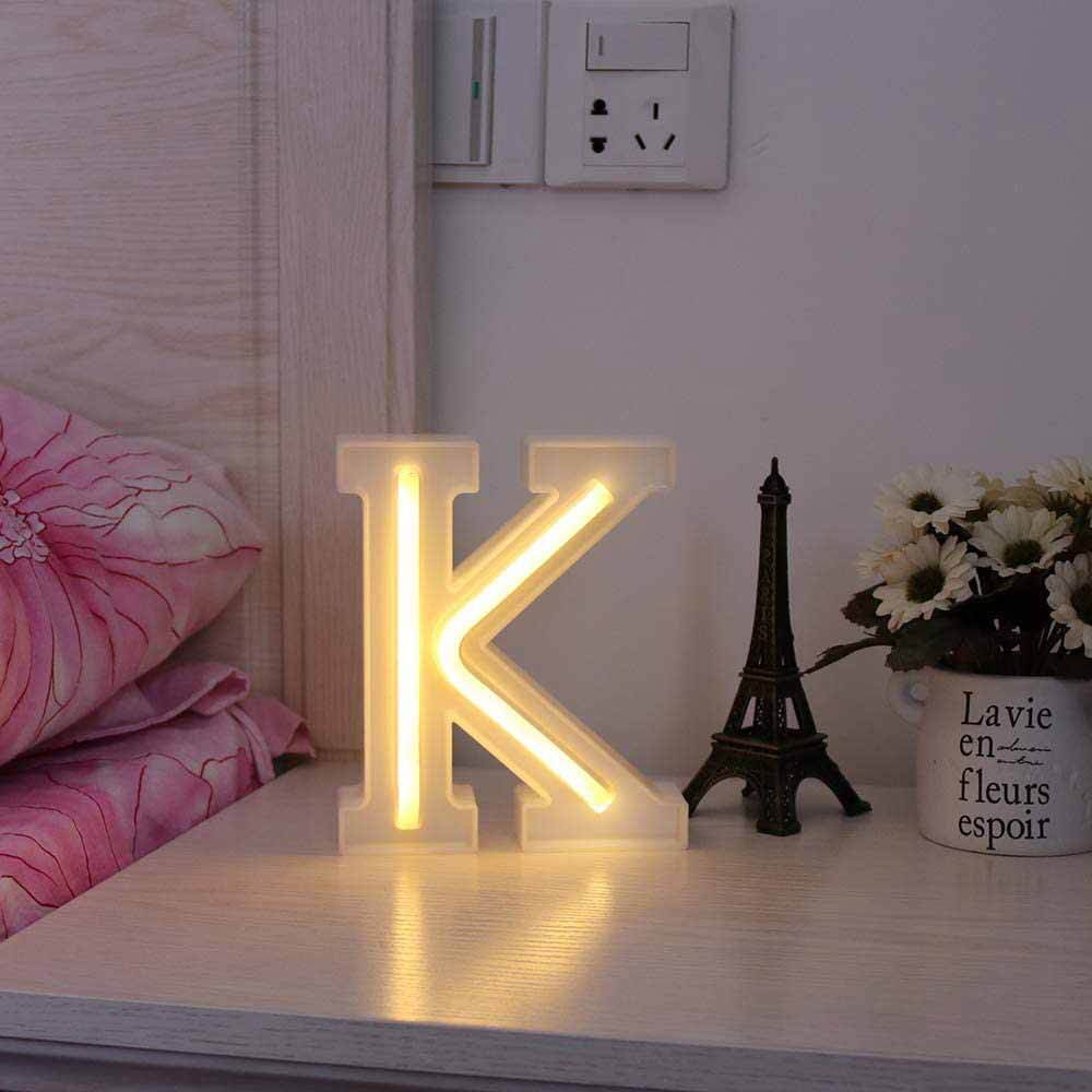 Lettere luminose LED dalla A alla Z – Decorazione festa con luce calda - ambraled
