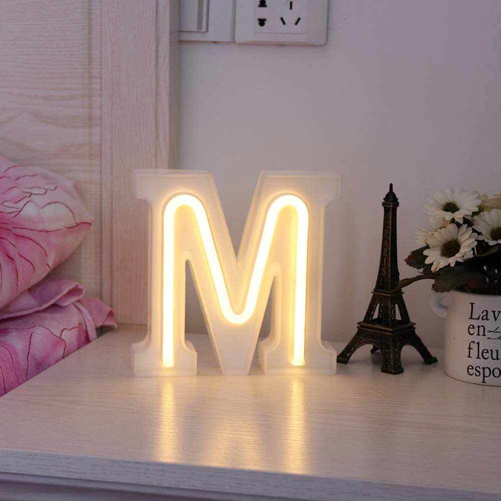 Lettere luminose LED dalla A alla Z – Decorazione festa con luce calda - ambraled