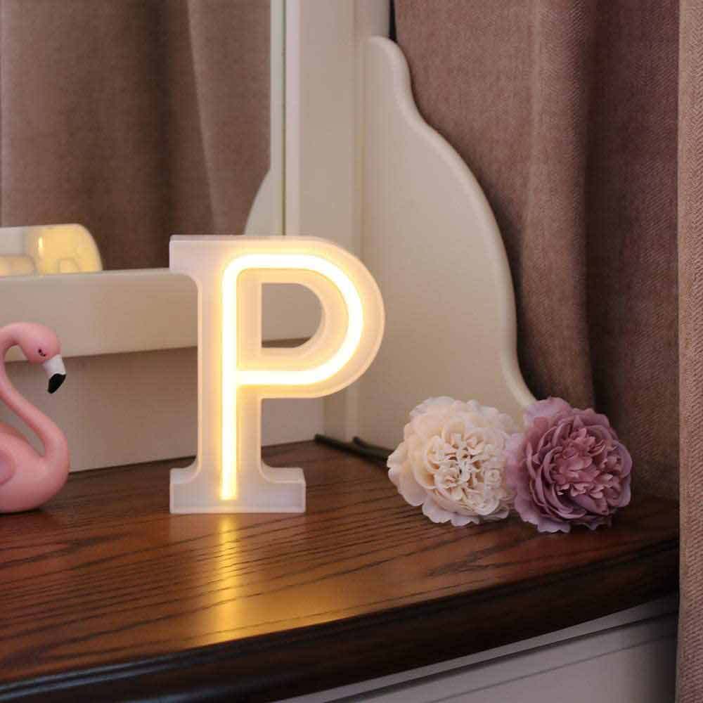 Lettere luminose LED dalla A alla Z – Decorazione festa con luce calda - ambraled