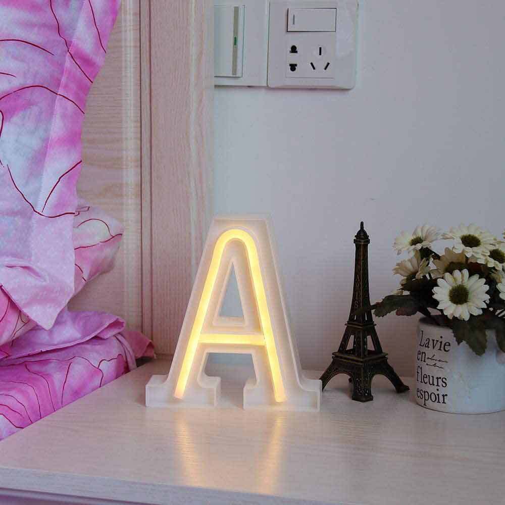Lettere luminose LED dalla A alla Z – Decorazione festa con luce calda - ambraled