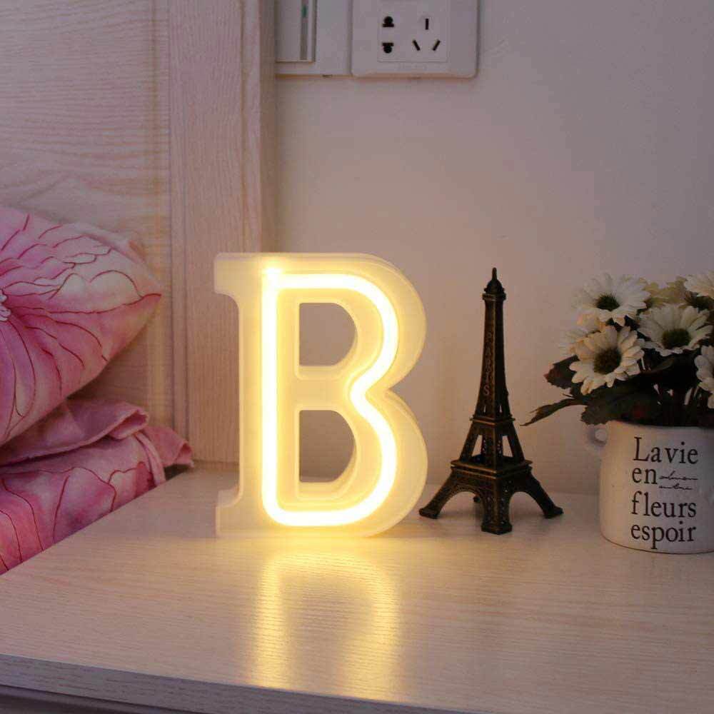 Lettere luminose LED dalla A alla Z – Decorazione festa con luce calda - ambraled