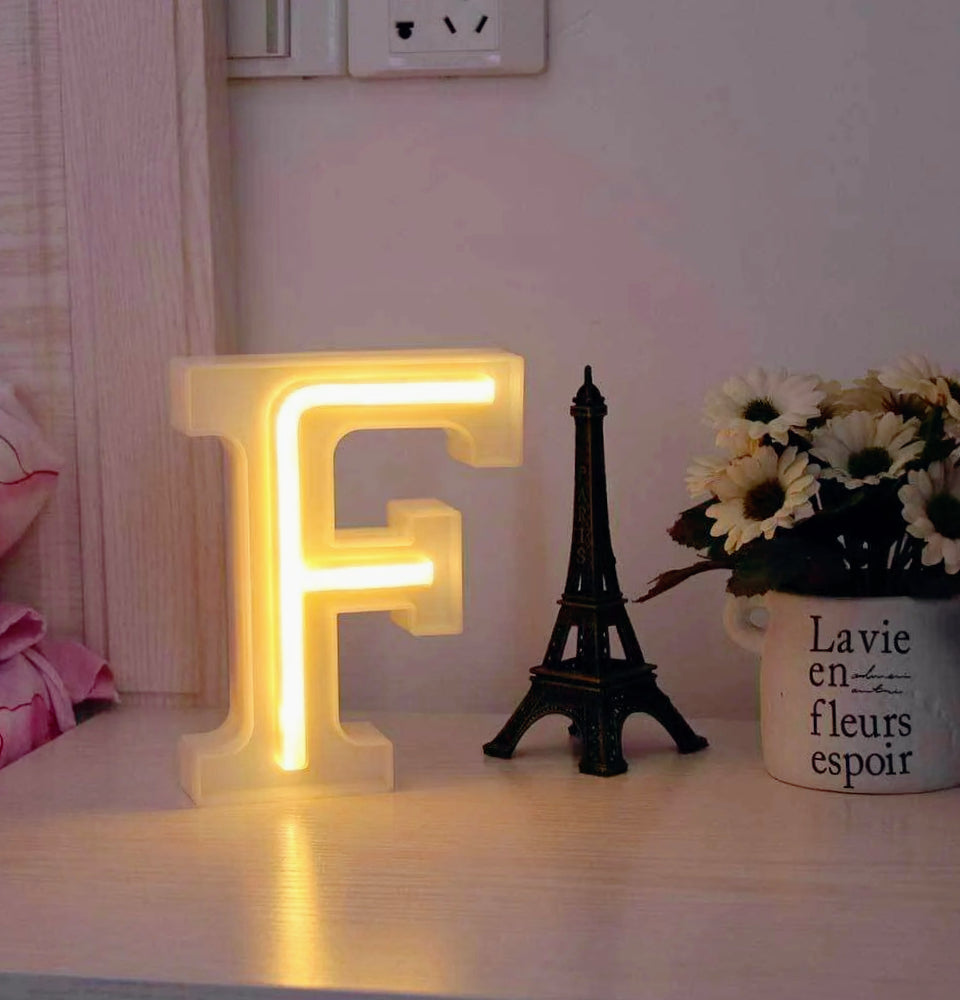 Lettere luminose LED dalla A alla Z – Decorazione festa con luce calda - ambraled