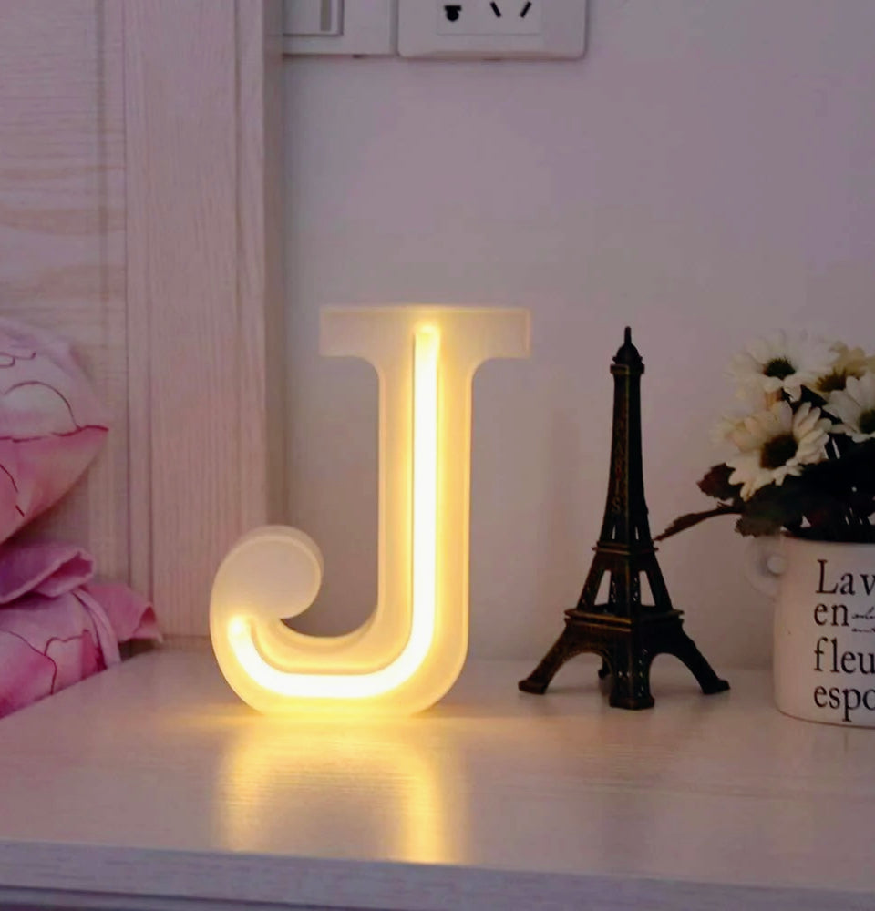 Lettere luminose LED dalla A alla Z – Decorazione festa con luce calda - ambraled