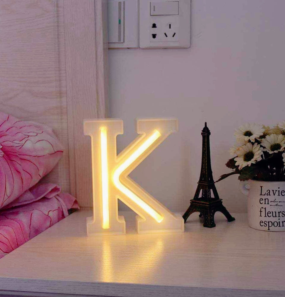 Lettere luminose LED dalla A alla Z – Decorazione festa con luce calda - ambraled