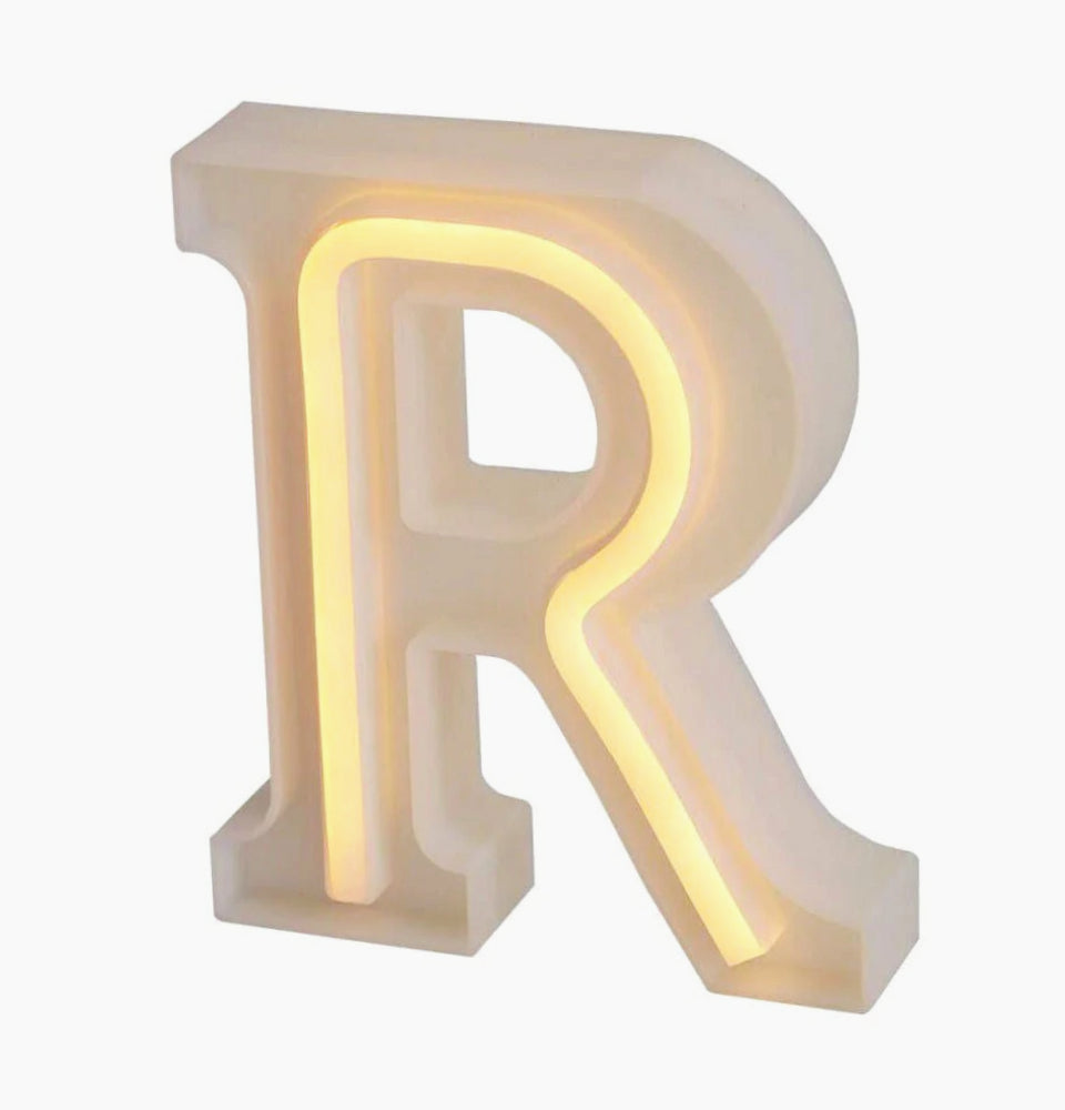 Lettere luminose LED dalla A alla Z – Decorazione festa con luce calda - ambraled