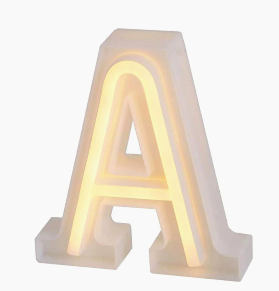 Lettere luminose LED dalla A alla Z – Decorazione festa con luce calda - ambraled