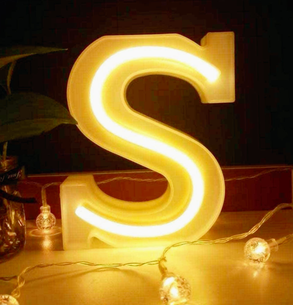 Lettere luminose LED dalla A alla Z – Decorazione festa con luce calda - ambraled