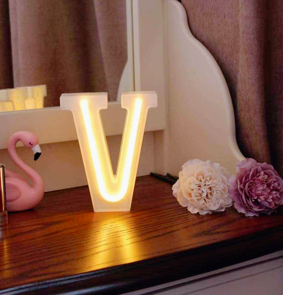 Lettere luminose LED dalla A alla Z – Decorazione festa con luce calda - ambraled
