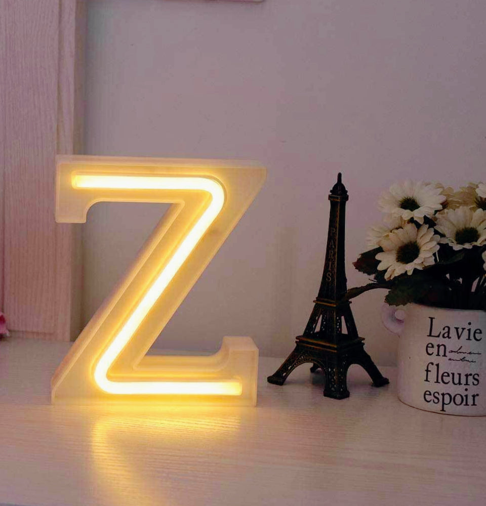 Lettere luminose LED dalla A alla Z – Decorazione festa con luce calda - ambraled