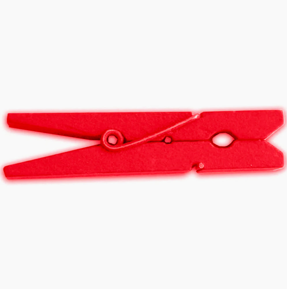 100 mollette in legno rosso 3,5 cm, ideali per decorazione regali e fiori