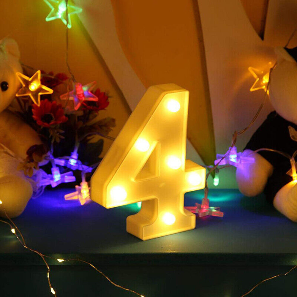 Numero LED bianco – luce calda 3000K per decorazioni feste - ambraled